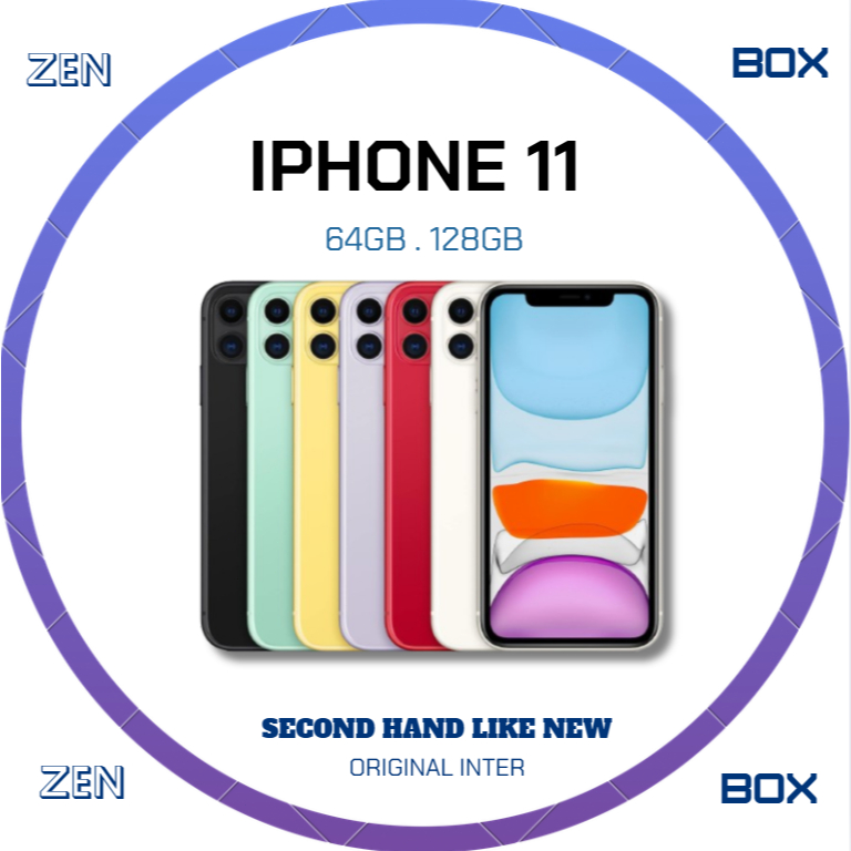 IP 11 Second inter 128GB/256GB Original Bergaransi