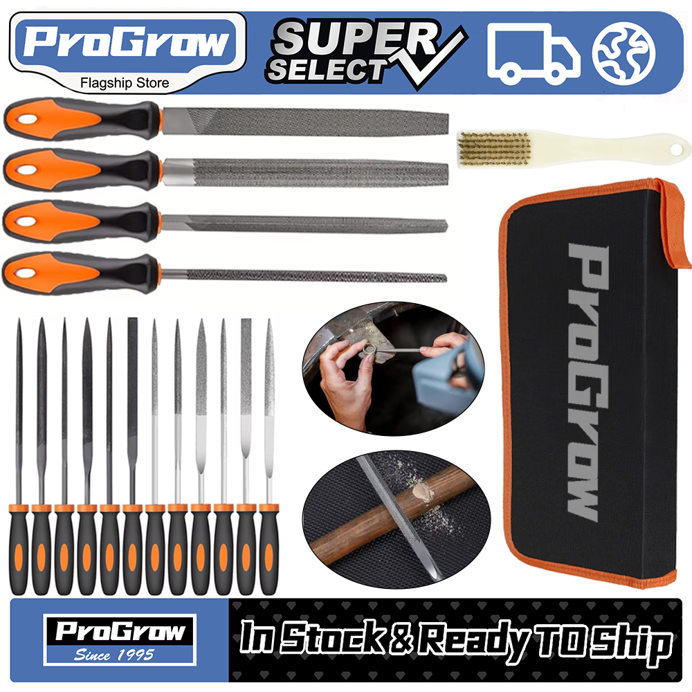 Set Kikir Besi 19pcs T12 Baja Anti Karat Lengkap Sikat Praktis Buat DIY Kayu & Logam