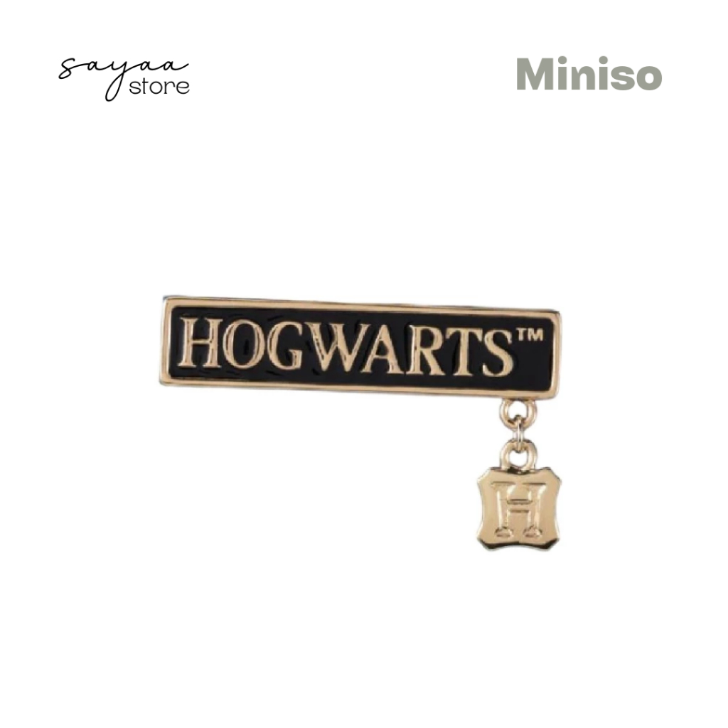 MINISO X Harry Potter Brooch Aksesoris Tulisan Hogwarts Tema Harry Potter