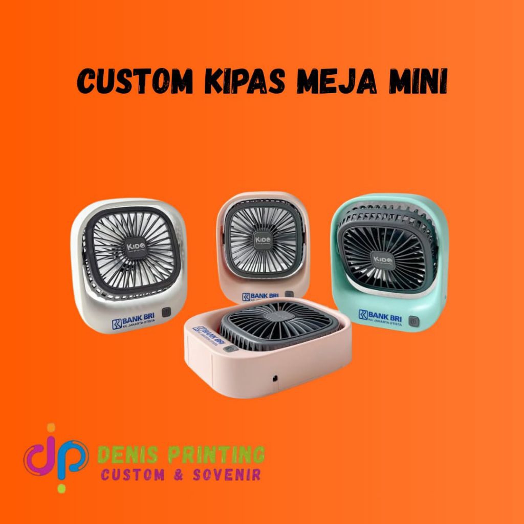 CUSTOM KIPAS MINI KIPAS MEJA KIPAS ANGIN MEJA PORTABLE KECIL /MINIFAN KOTAK USB CHARGER ZB-083
