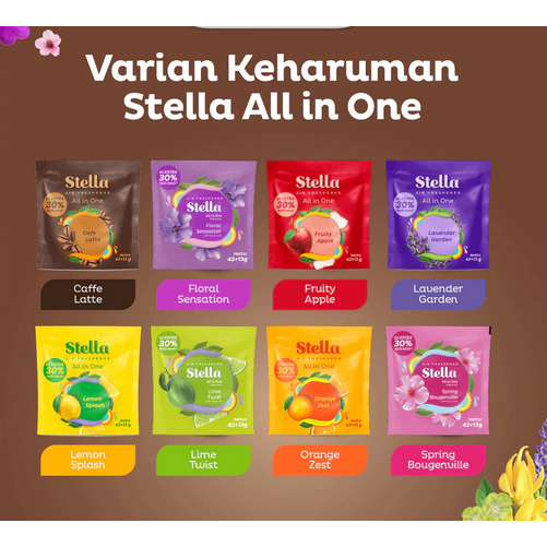 5 Pcs Stella All In One 42+13gr - Pengharum Gantung Ruangan Atau Mobil | MIX AROMA