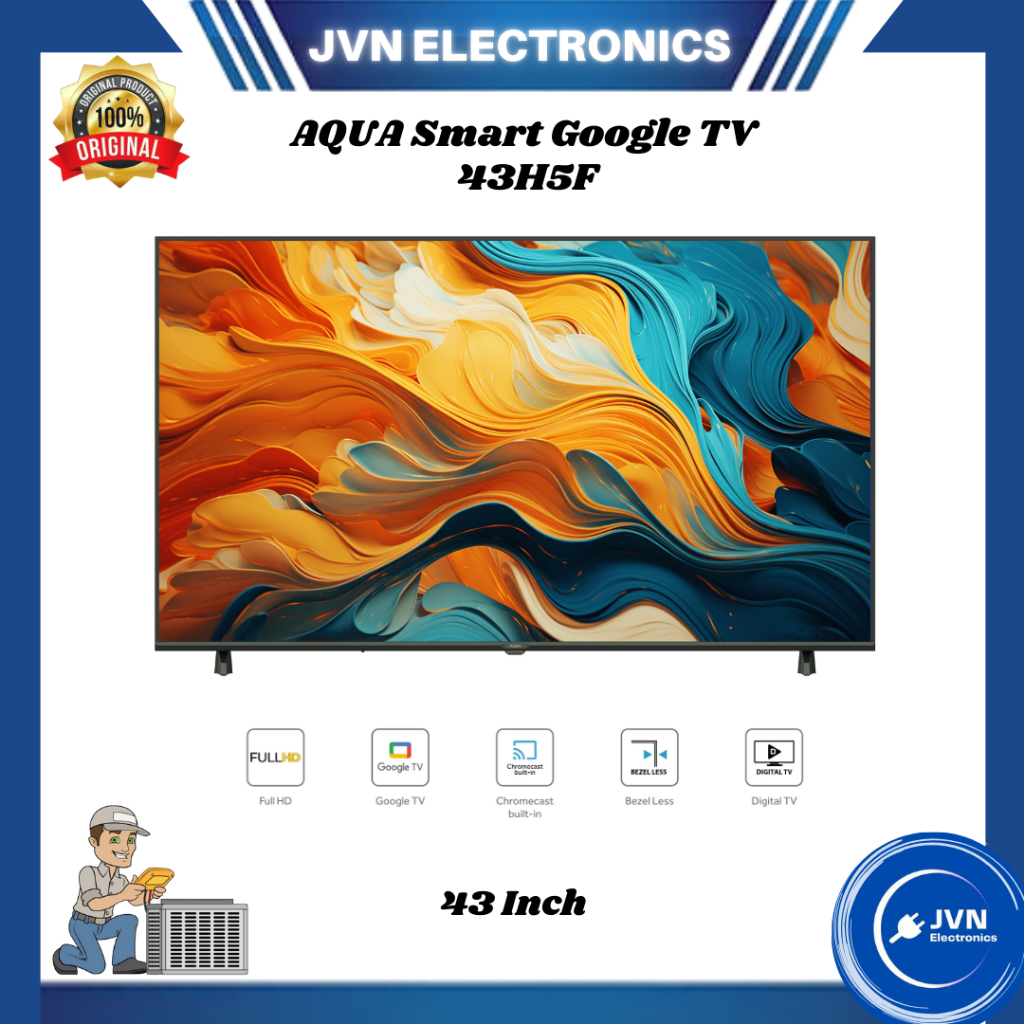 AQUA 43 Inch Smart Google TV - 43H5F