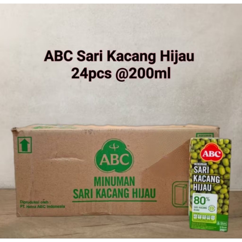 ABC sari kacang hijau 1 Dus (200ml × 24 pcs)
