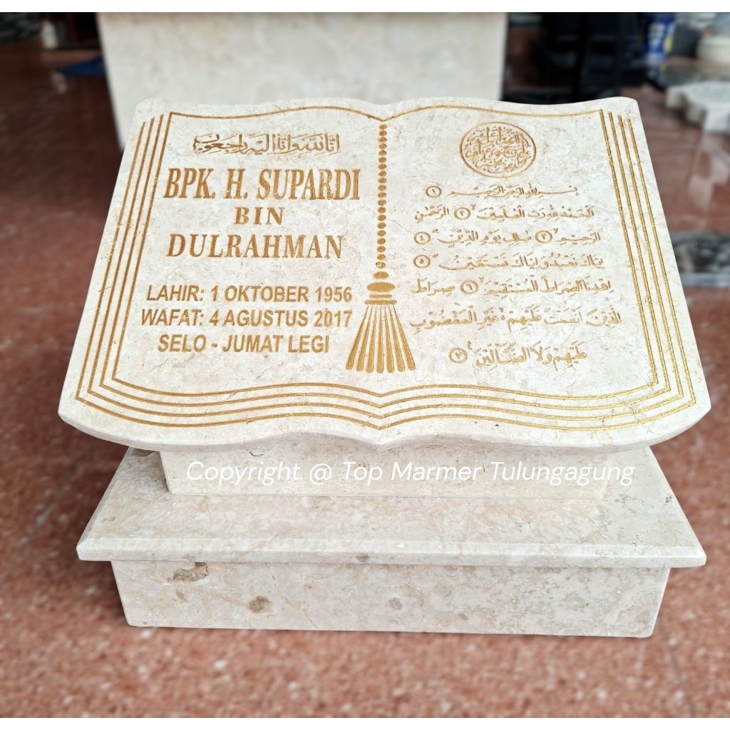 Nisan Makam Marmer | Nisan Makam Batu Marmer | Nisa Model Buku Bahan Marmer | Batu Nisan Marmer | Ki