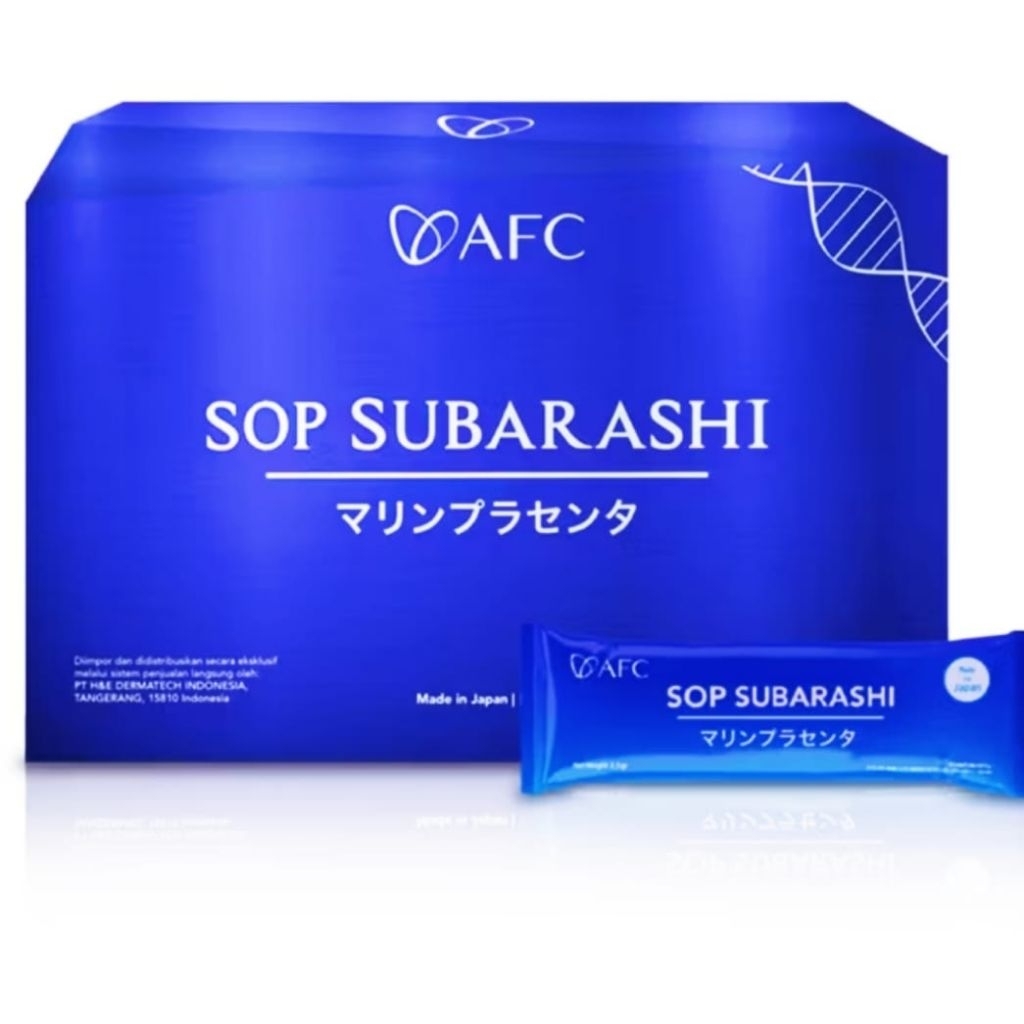 SOP SUBARASHI PRODUK AFC 1 BOX 28 SACHET ASLI JAPAN