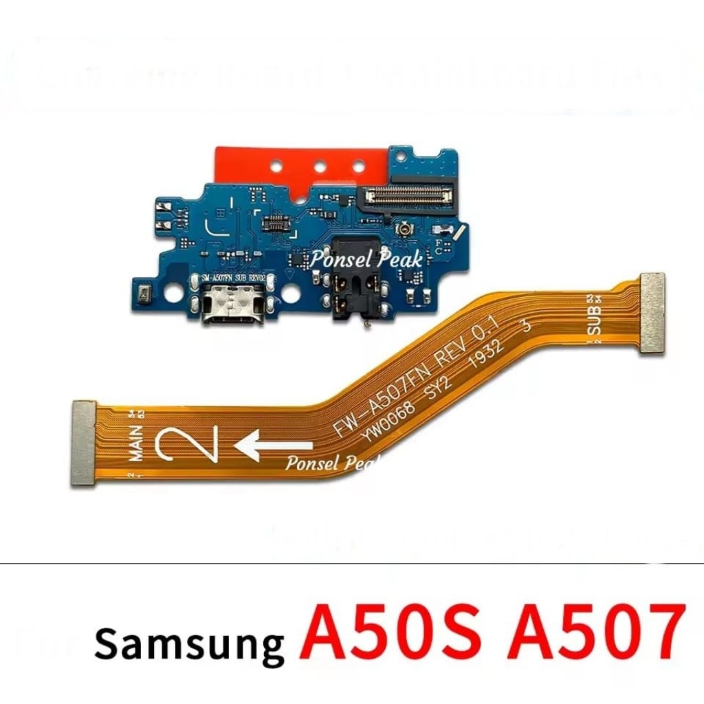 Papan konektor cas Samsung A50S + Flexible Board Samsung A50S Ori