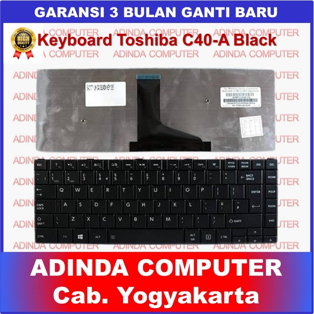 Keyboard Toshiba Satellite C40A C40-A C40 Putih White