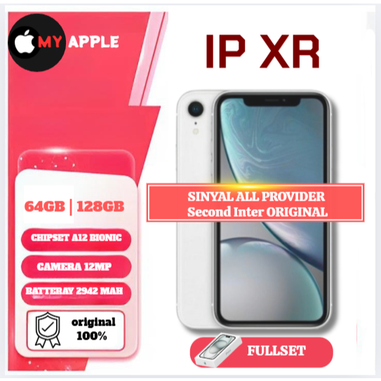 IPHONE XR SECOND FULLSET 64GB 128GB ALL SIM GARANSI