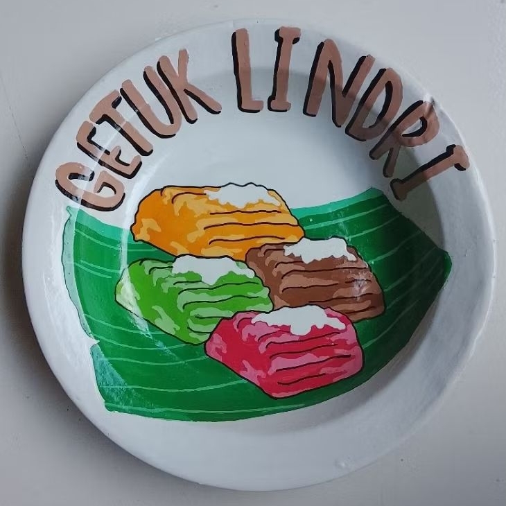 piring kaleng getuk lindri handmade