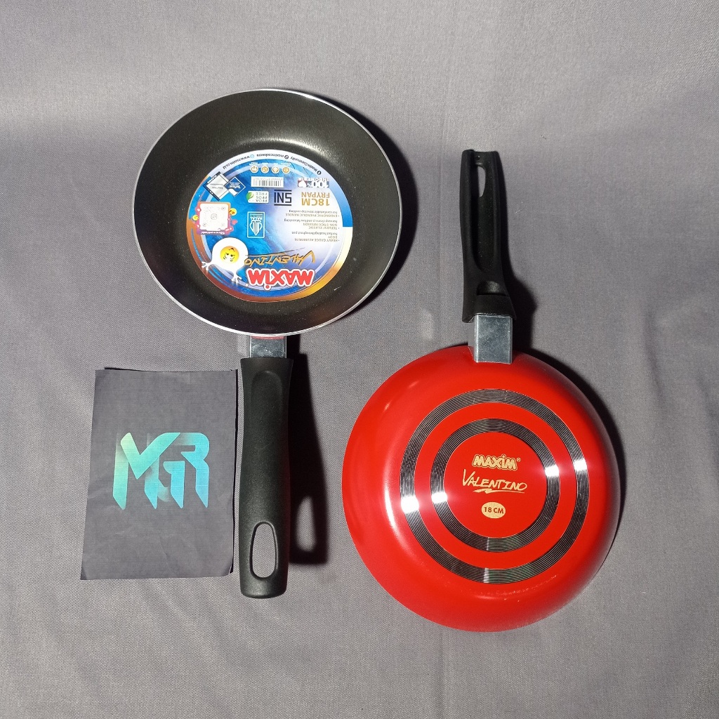 Maspion TEFLON MAXIM 18 ANTI LENGKET MASPION VALENTINO WAJAN TANPA TUTUP PENGGORENGAN TEPLON PANCI F