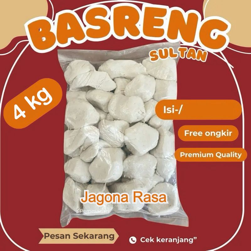 BASRENG MENTAH KILOAN 4 KG / BASO GORENG MENTAH FROZEN / OLAHAN IKAN