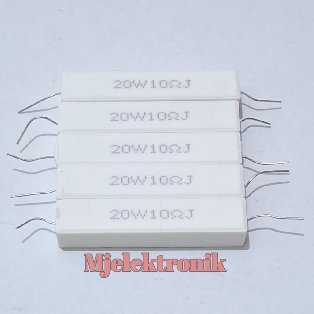 Resistor 20 Watt 10Ohm R kapur 10ohm 20w Ukuran ohm bisa requst 1 - 300Ohm