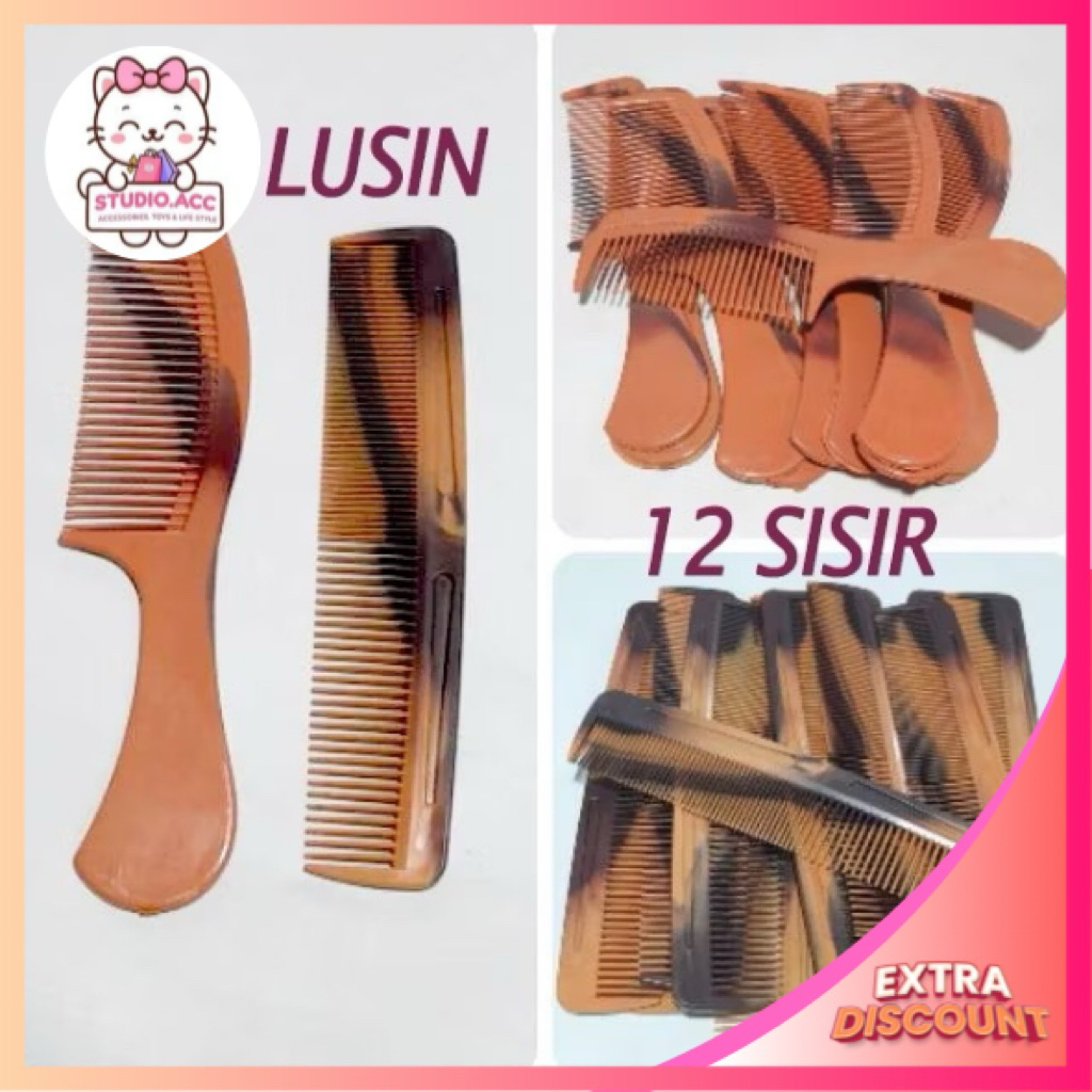 1 Lusin / 12pcs SISIR RAMBUT COKLAT JADUL/ SISIR MURAH GROSIR LUSINAN