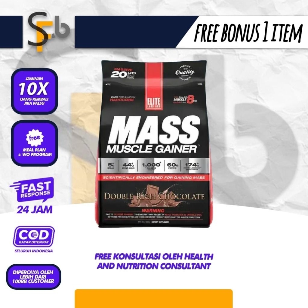 ELITE LABS MASS MUSCLE GAINER ELITE LABS MASS MUSCLE GAINER 20 LBS NON GAINER ELITELABS
