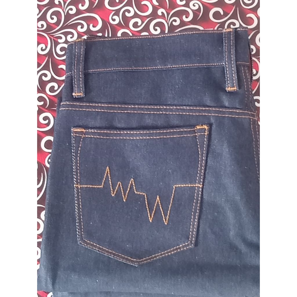 Celana Denim Selvedge Pria - Denim drak bleu, Slim Fit, Selvedge Accent ko