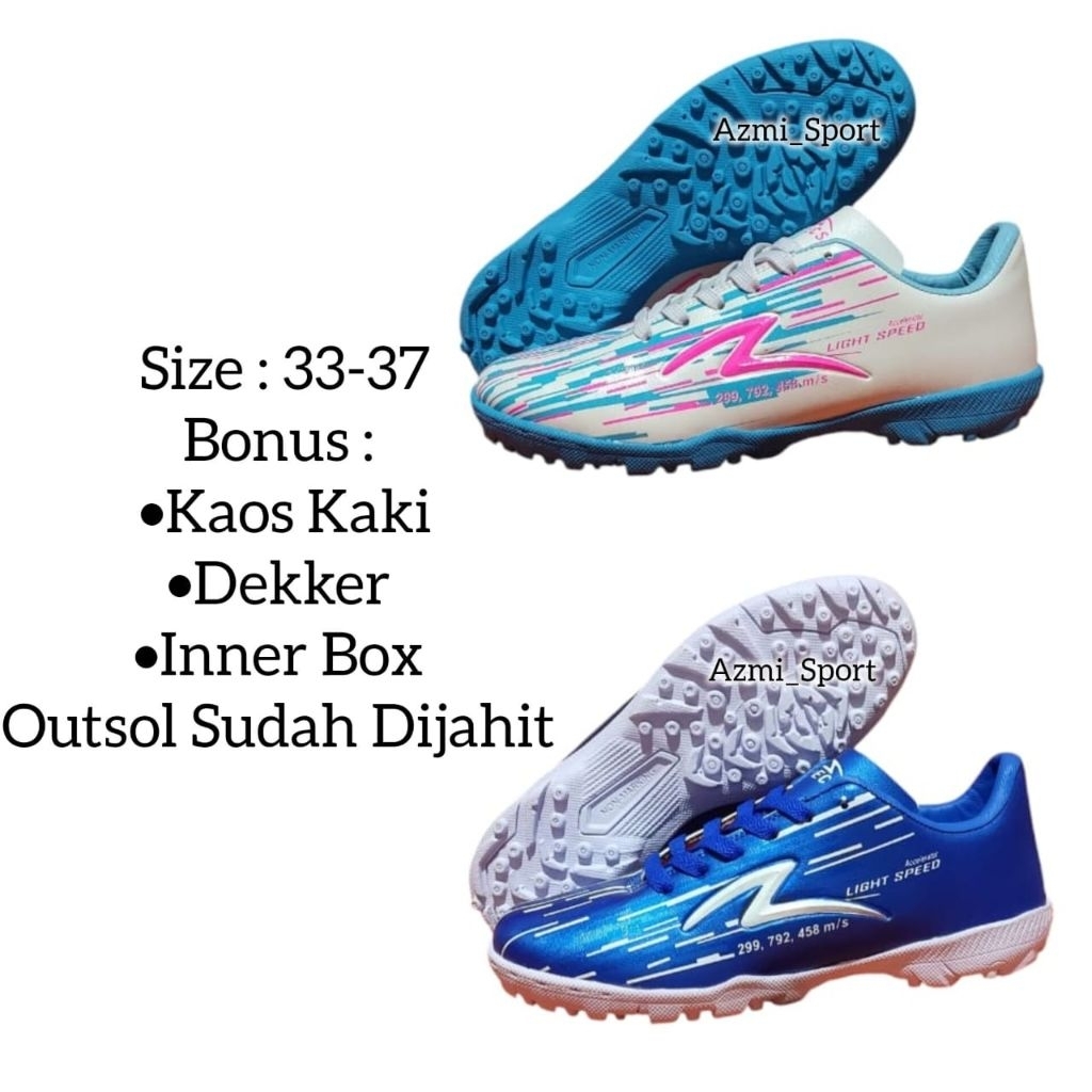 Sepatu Futsal Dan Minisoccer Anak Turf Gerigi Specs LightSpeed Accelerator Reborn Size 33-37