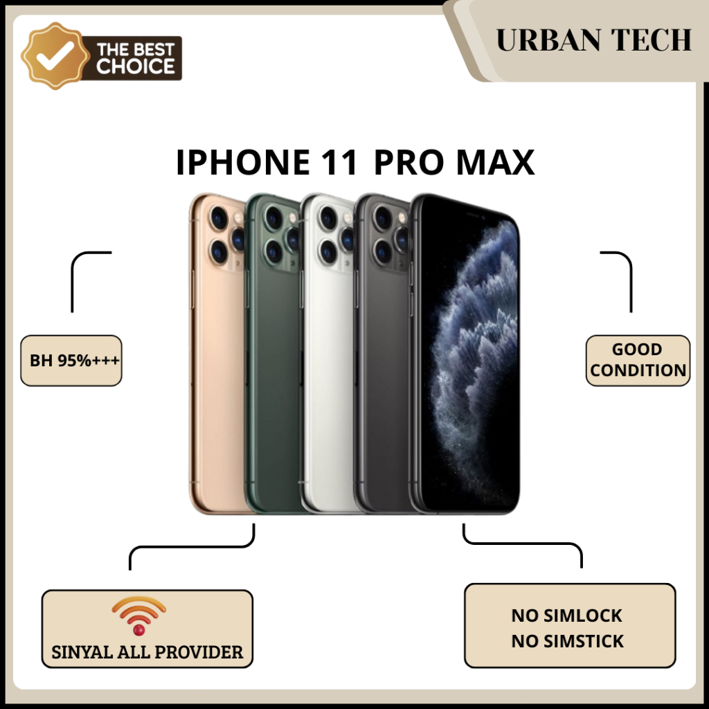 BIG SALE IPHONE 11 PRO MAX 64GB 256GB Bisa ALL SIM Good Condition Best Quality 100% Ori No Simlok No