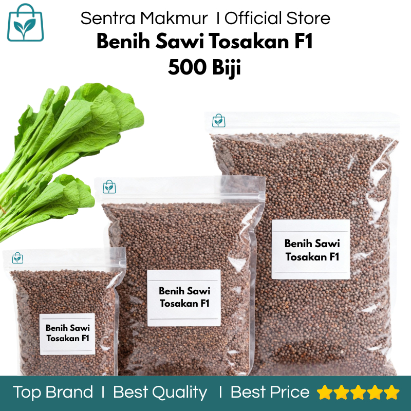 Benih Sawi Tosakan Isi 500 Biji - Benih Sawi Tosakan Hijau - Benih Sawi Tosakan Shinta -Benih Caisim
