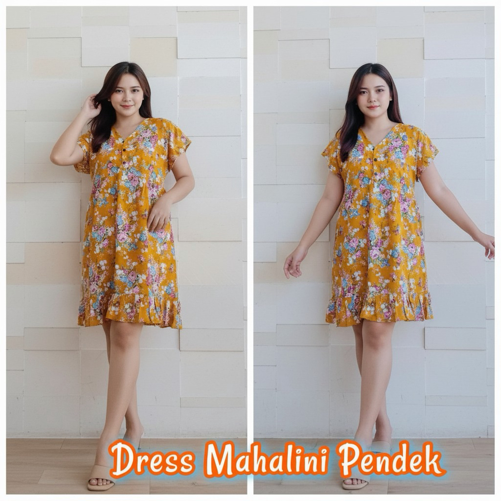 DRESS MAHALINI PENDEK MOTIF