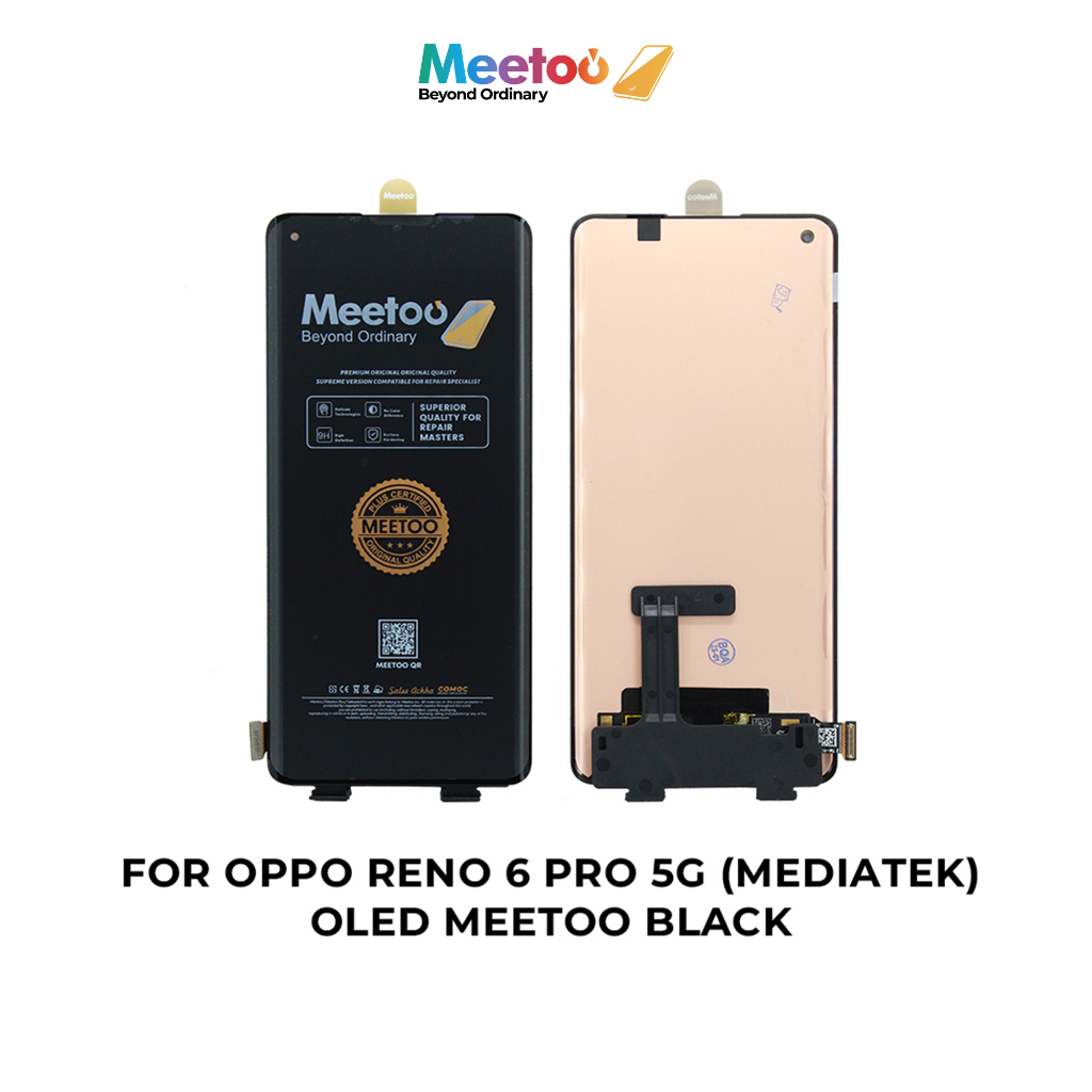 LCD+TS Untuk OPPO RENO 6 PRO 5G BLACK OLED MEETOO ( ON FINGERPRINT )