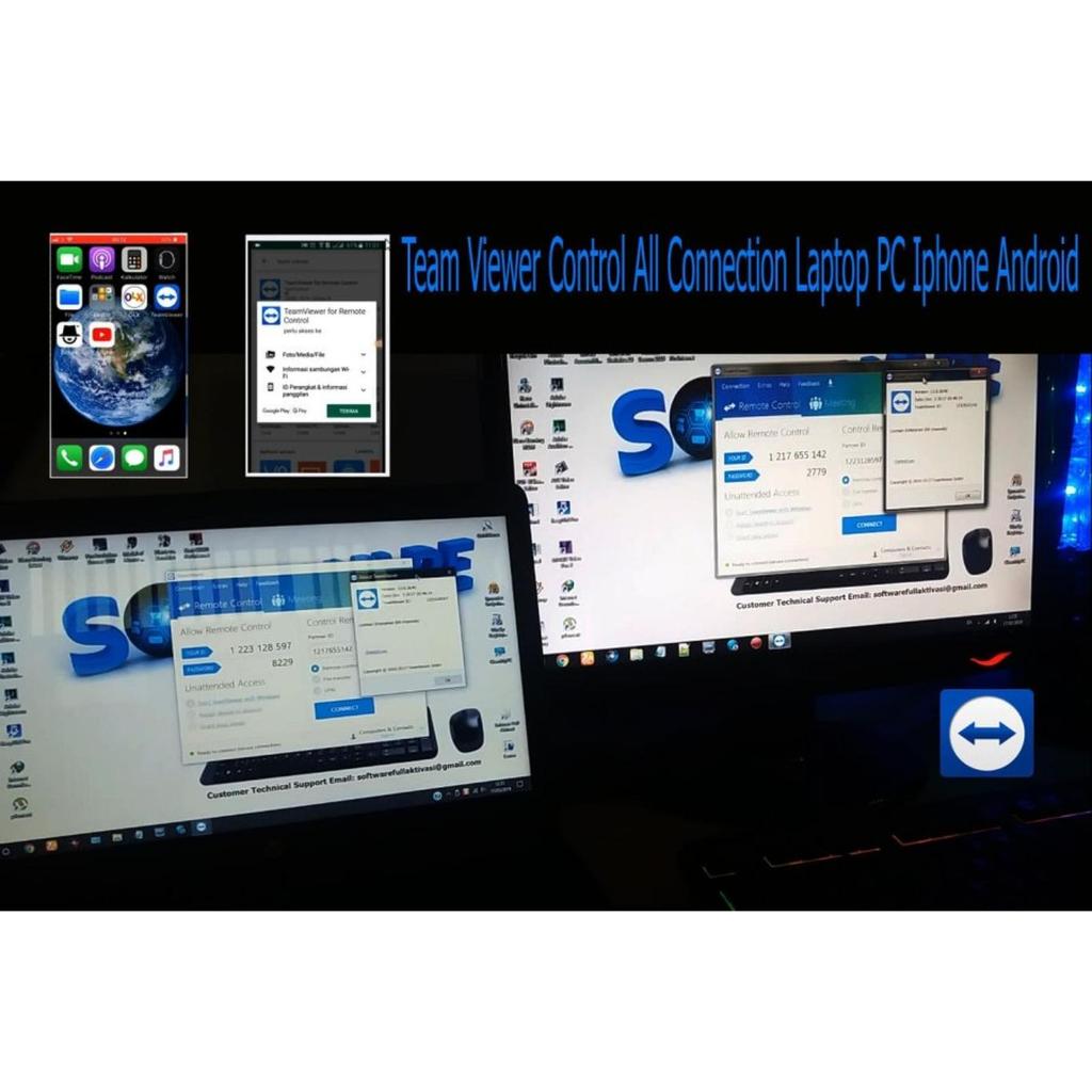 TeamViewer Remote Laptop PC Dari Handphone