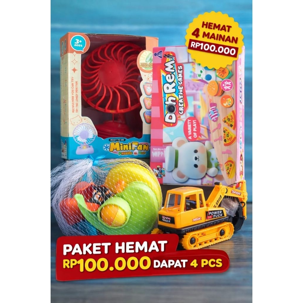 Mainan Anak 3+ Tahun Paket 4 PCS | Mainan Edukasi Murah