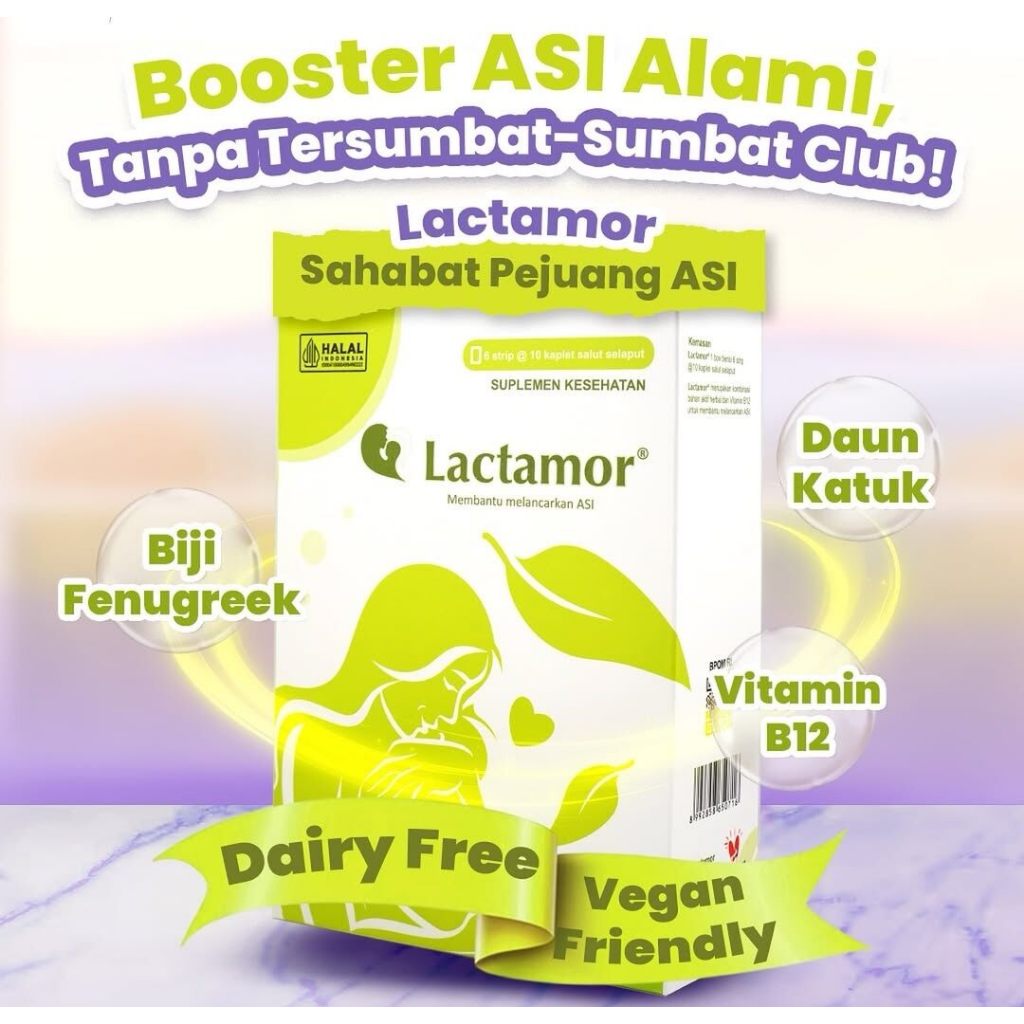 Lactamor 10 kaplet untuk melancarkan asi ( asi booster)