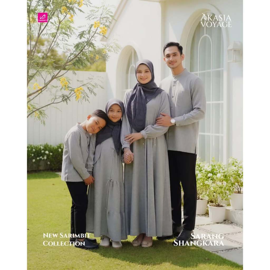 Rabbani - Set Keluarga Sarang Shangkara Kemko Dresslim kemeja koko anak dan dewasa terbaru