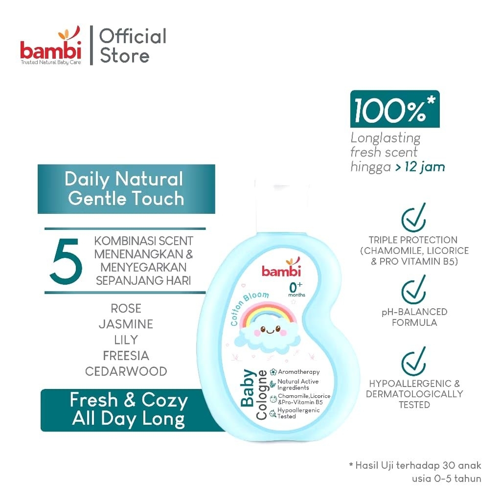 Bambi baby cologne cotton bloom / parfume bayi