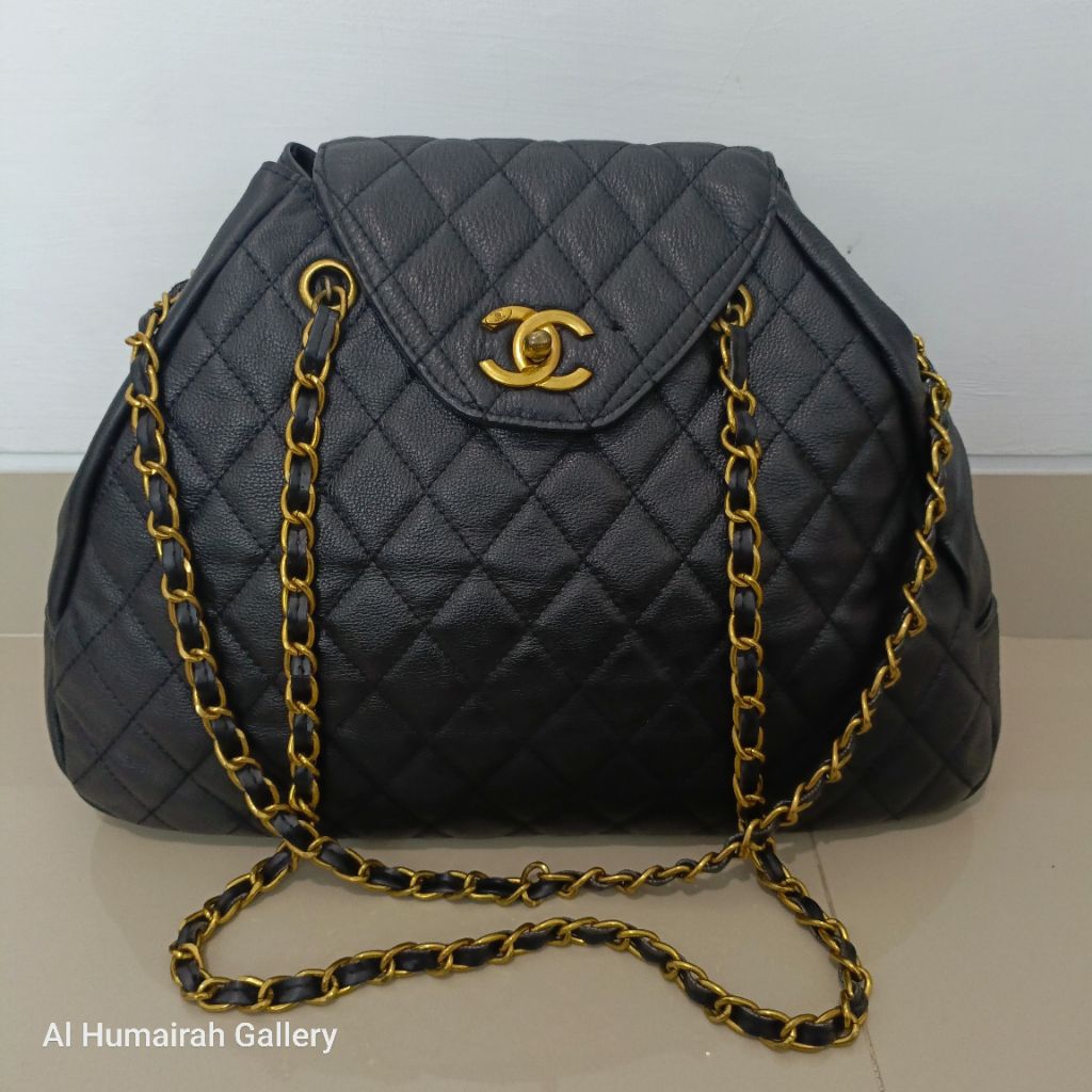 Tas Tote Cendol Kulit Asli (Preloved)