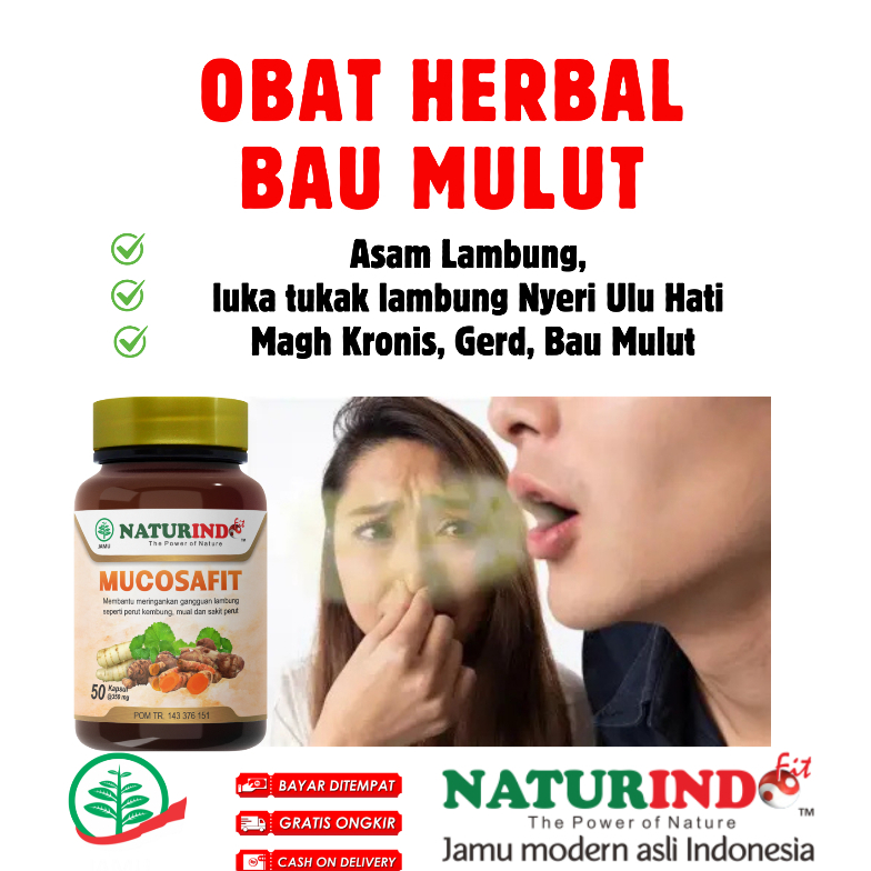 Penghilang Bau Mulut Herbal Mucosafit Alami Asli Naturindo Original Ampuh untuk Bau Mulut Akibat Lam