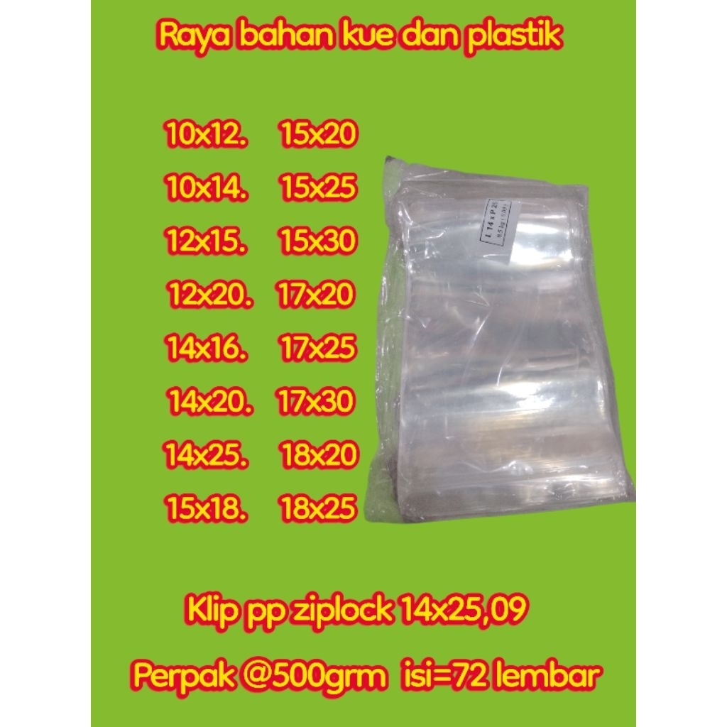kantong plastik klip pp bening ziplock 15x30 09