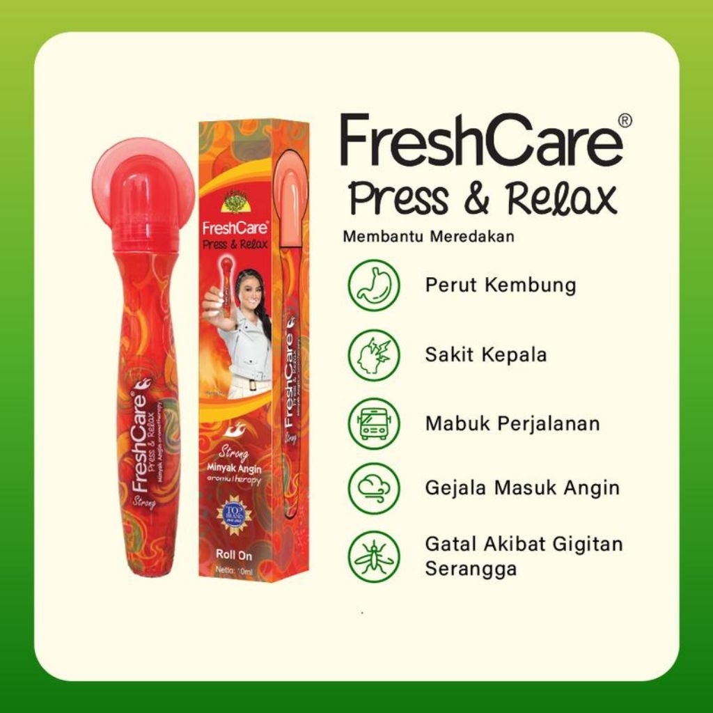 Freshcare Press & Relax Strong Freshcare Minyak Kayu Putih MKP - Bisa Kerok dan Roll on
