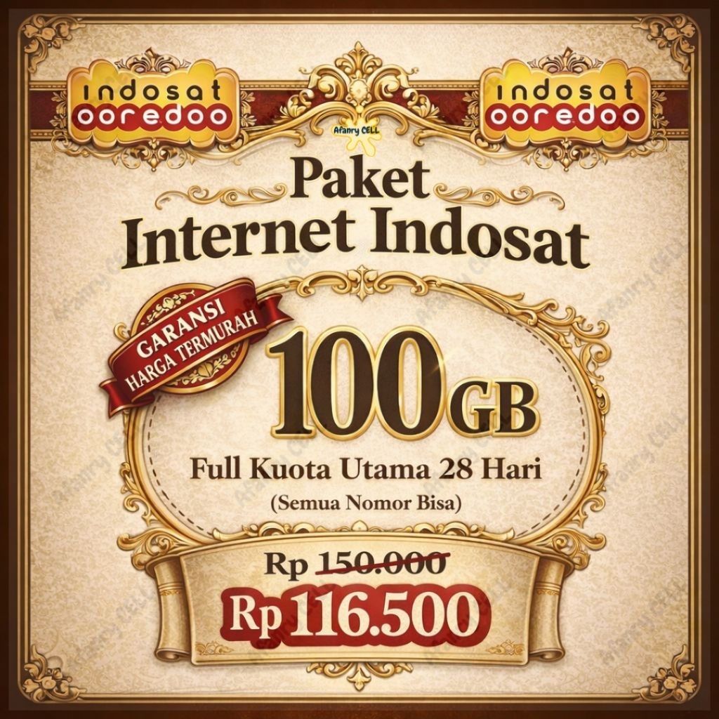 Kuota Indosat 100gb full 24 Jam