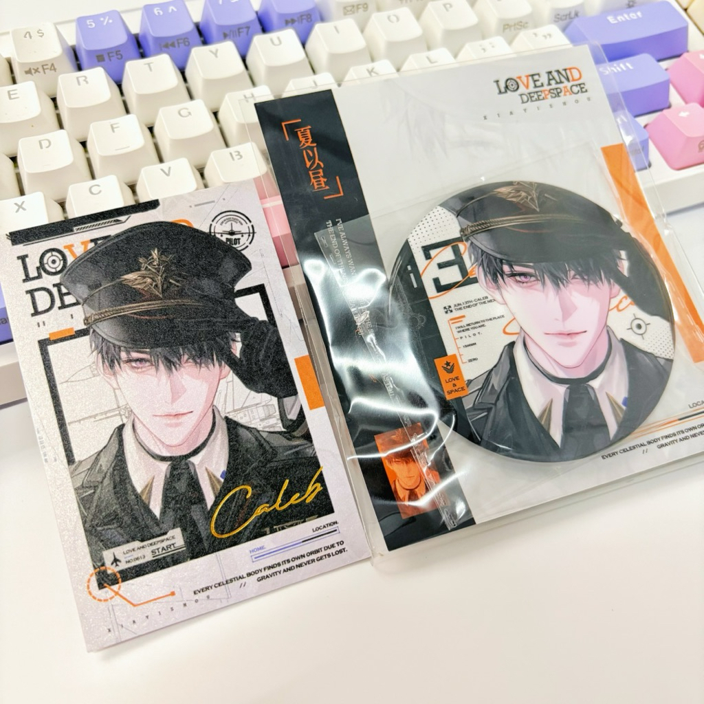 POLAROID BADGE CALEB LOVE AND DEEPSPACE