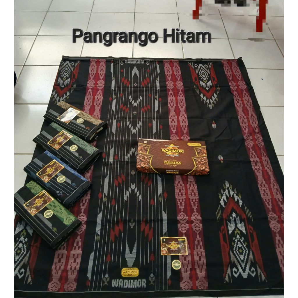 sarung wadimor pangrango seris hitam 1 kodi isi 20 pcs