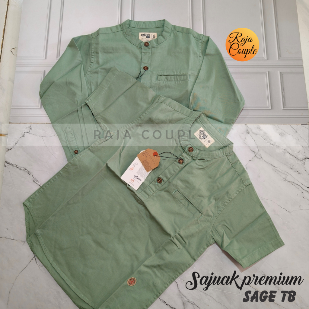 SAJUAK TB PREMIUM SAGE KEMEJA KOKO COUPLE AYAH ANAK ORIGINAL SAJUAK