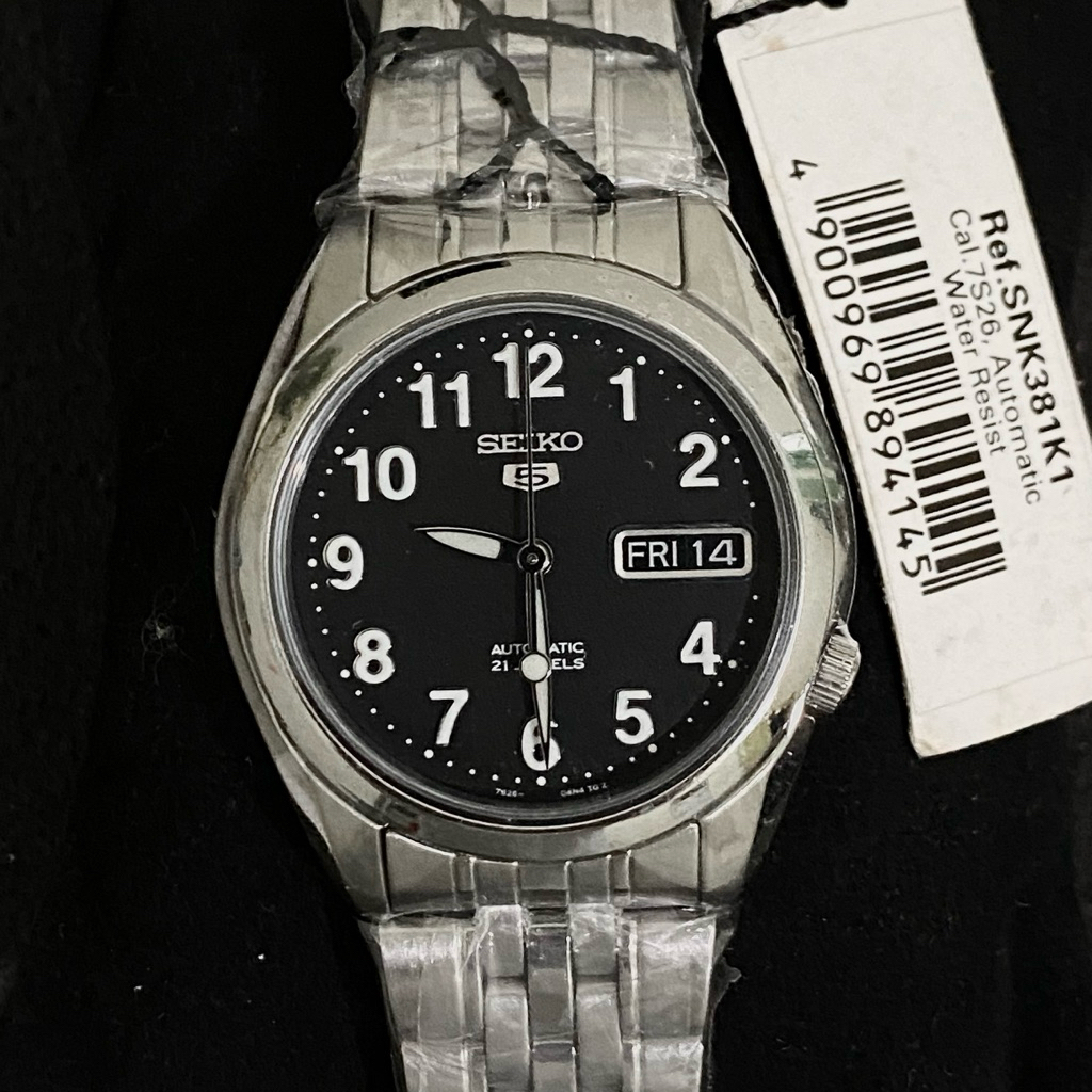 Seiko 5 Automatic SNK381K1 Military Arabic Numeral New Fullset Rare Item