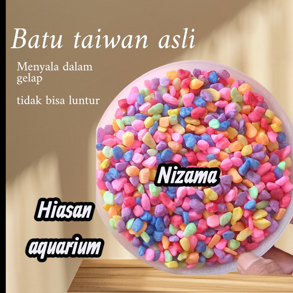 Batu warna warni 1kg nyala /Batu hias warna cerah/Batu/Batu hias/Batu warna/Batu warna warni cerah/B