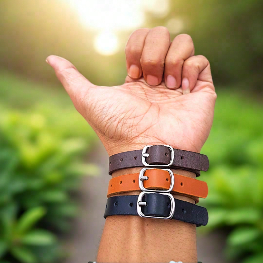 Linkswear Gelang Kulit Fashion Idaman pria Wanita  Terbaru keren Berkualitas