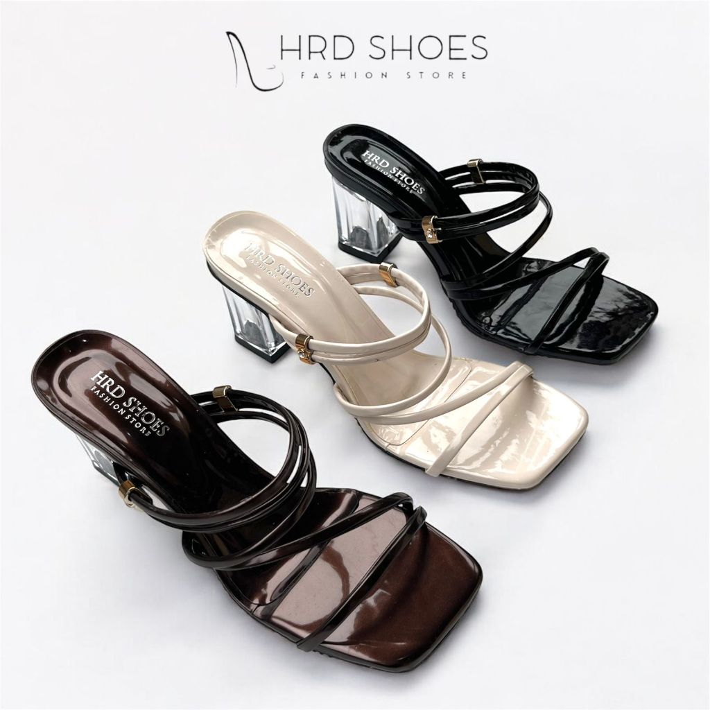 Heels Kaca Premium Hak Tinggi 7 cm | High Heels Kaca 7 cm | hrd shoes