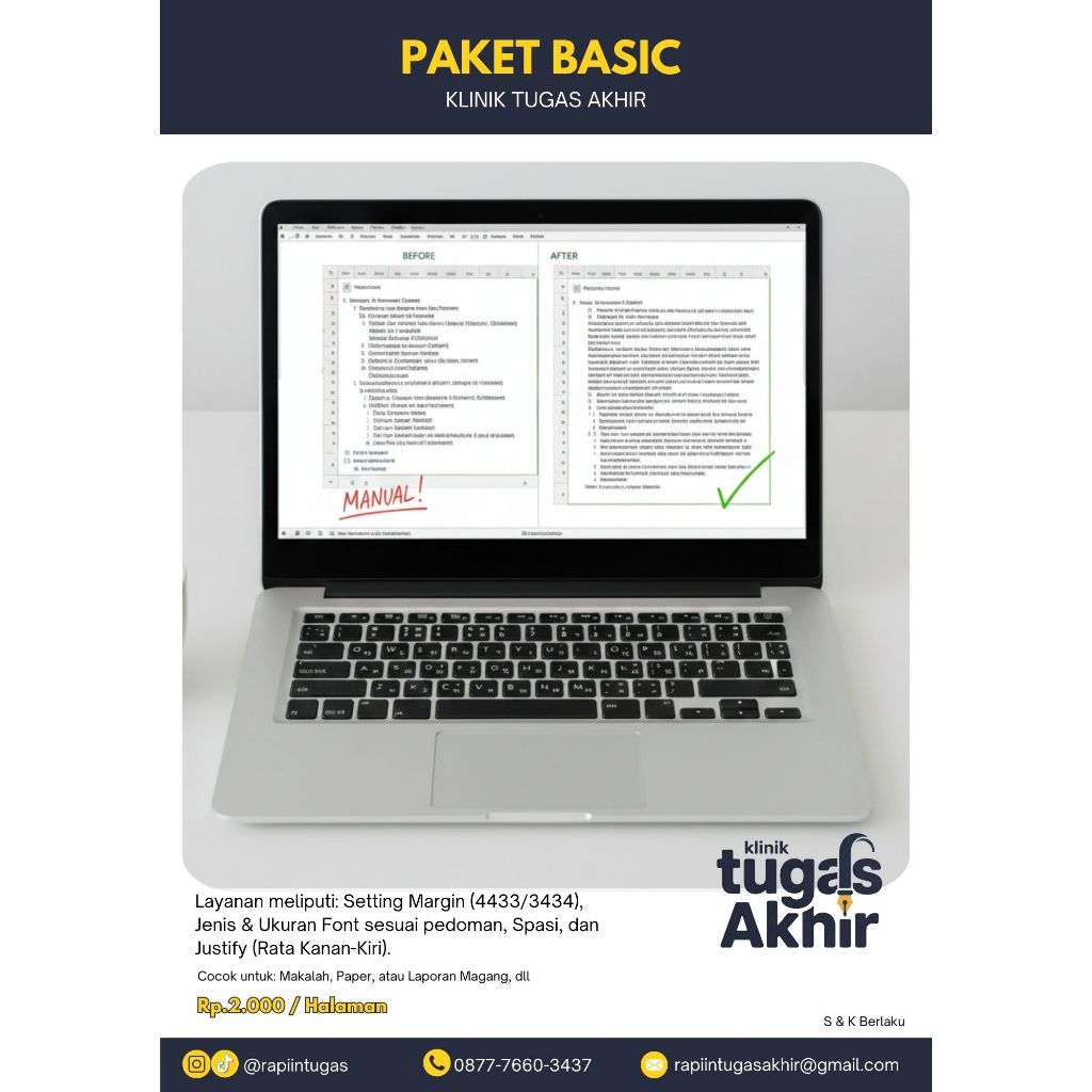 Jasa Rapikan Skripsi & Makalah - Jasa Formatting Word Margin Spasi Font Jasa Formatting Dokumen Per 