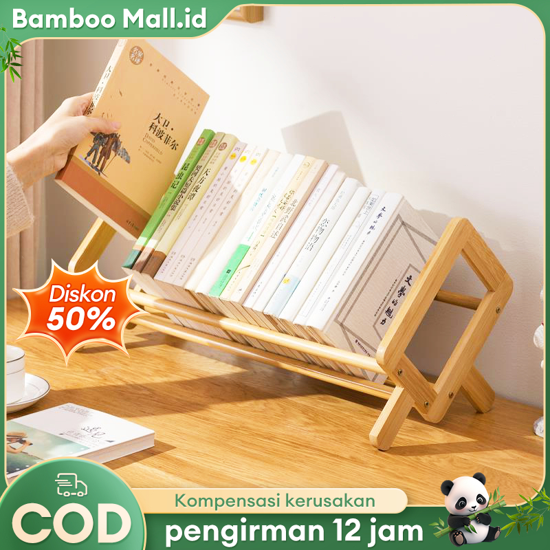 Rak Buku Meja Kayu Rak Meja Rak Organizer Buku Rak Penyimpanan Rapi Buku Minimalis