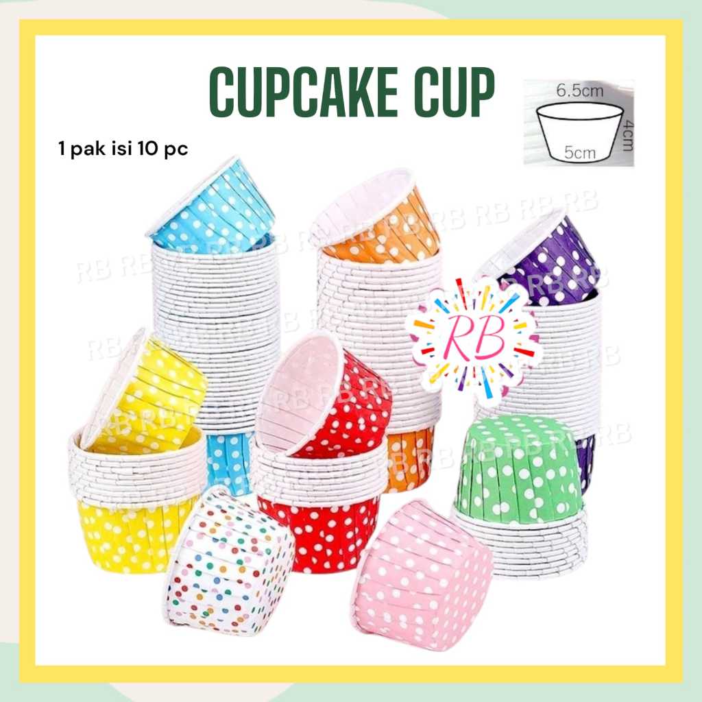 (10pc) Cupcake cup - tempat cupcake cupcake unicorn cup unicorn cupcake polkadot