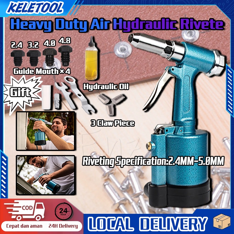 Pneumatic Riveting Gun Air Tang Rivet Professional Rivet Nut Gun Otomatis Alat Rivet Mur M3-M12 Air 