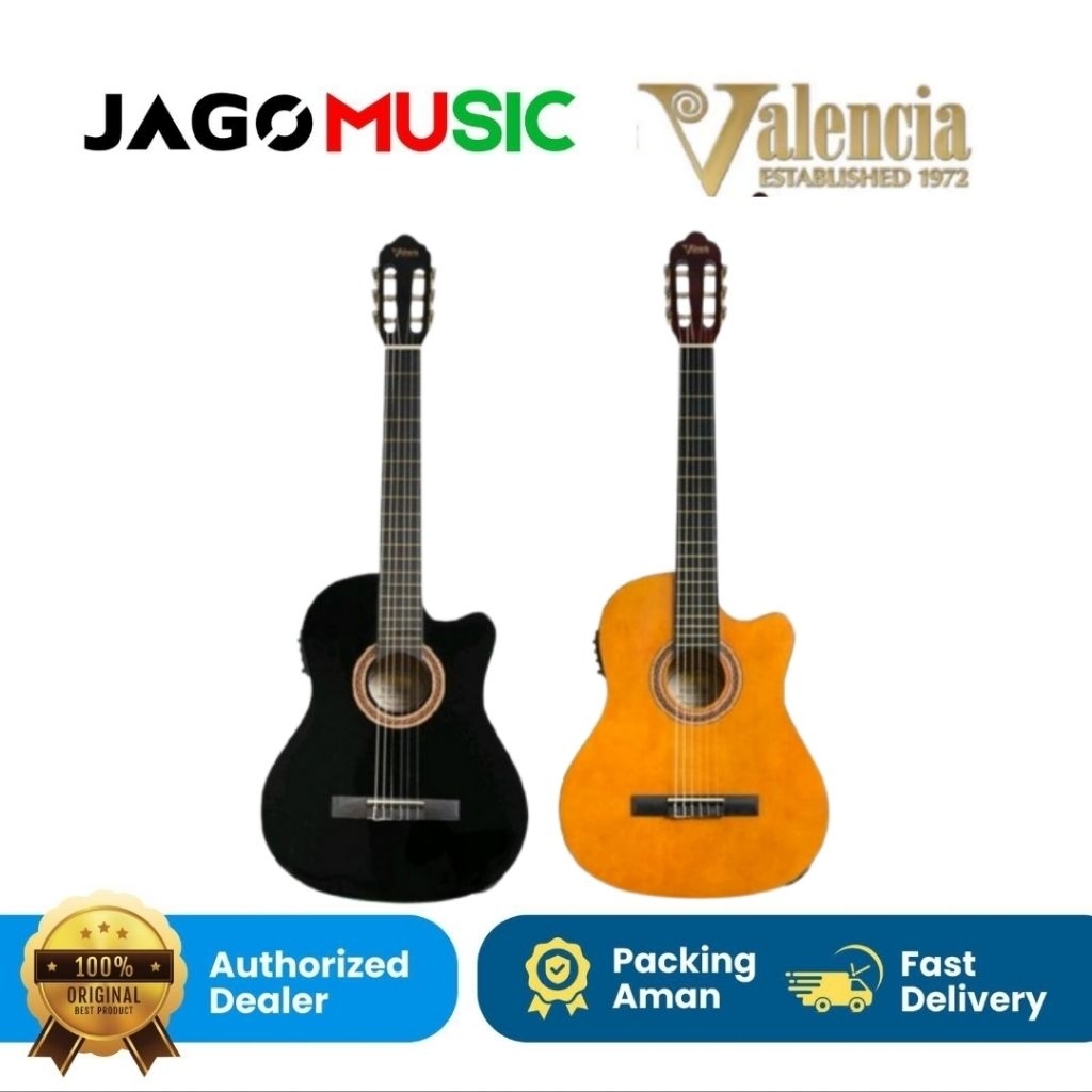 Gitar Klasik Elektrik Valencia VC104CE Gitar Valencia VC 104 CE Guitar Nylon