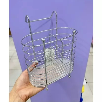 RAK SENDOK GANTUNG / TEMPAT SENDOK STAINLESS / STAINLESS STEEL CUTLERY / TOP0259