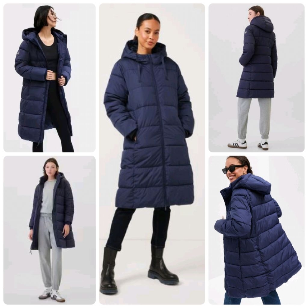 A*fani leopard coat/ H*llister waterproof parka long coat winter jacket jacket musim dingin wanita