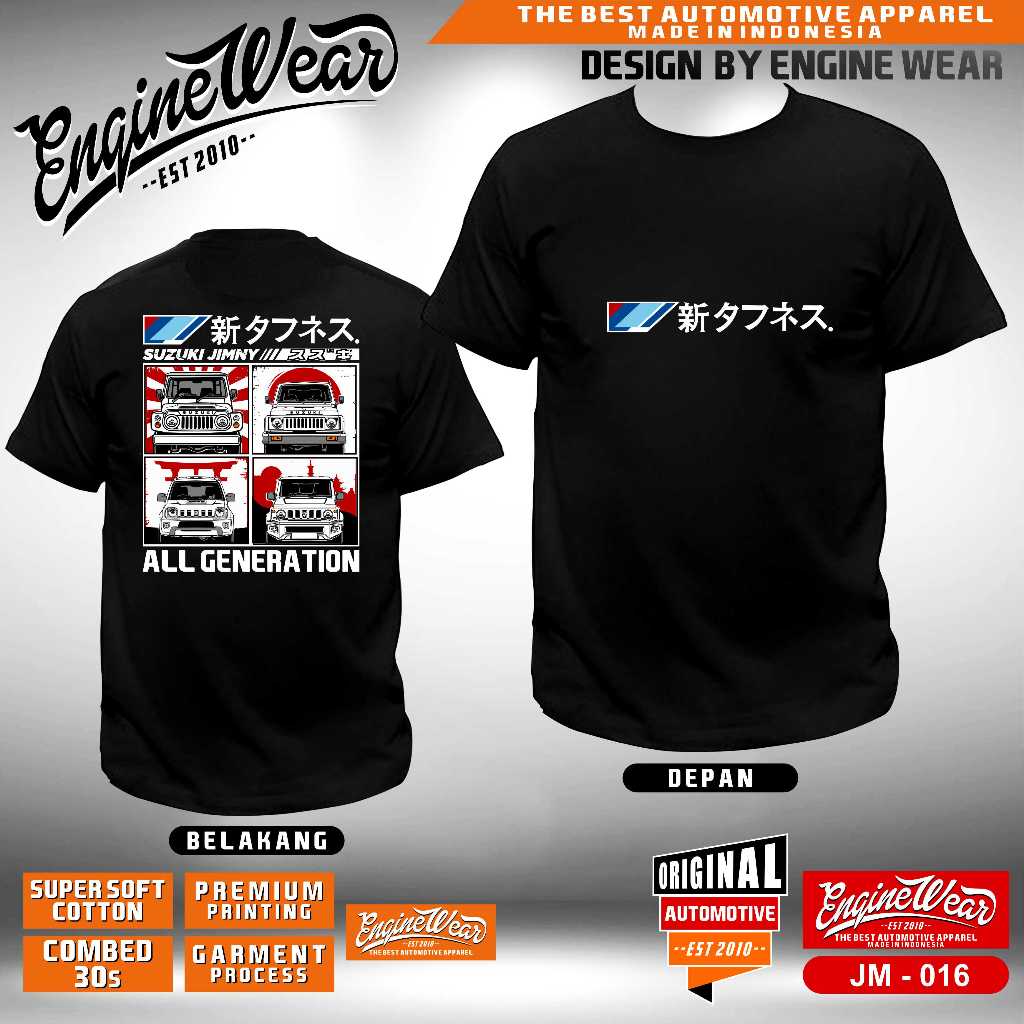 Kaos Jimny SJ410 kaos baju tshirt mobil Jeep Offroad suzuki jimny katana Otomotif jpn