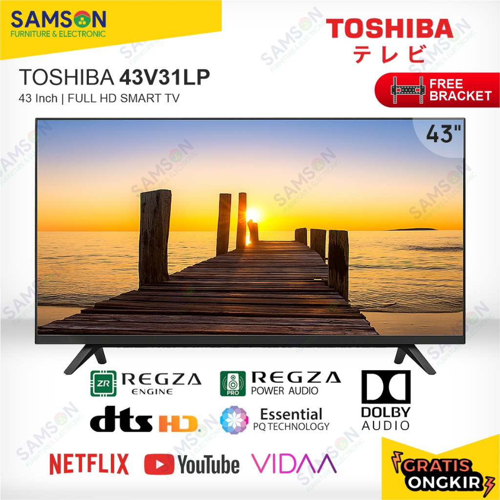 Toshiba 43 Inch / 43" Smart TV HDR Full HD Vidaa OS – 43V31LP / Toshiba 43V31